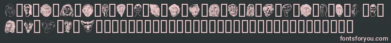 Faces Font – Pink Fonts on Black Background