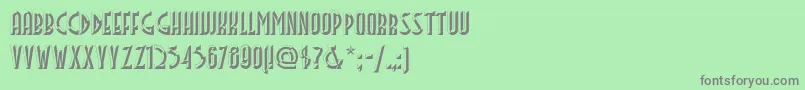 フォントFACETSNF – 緑の背景に灰色の文字