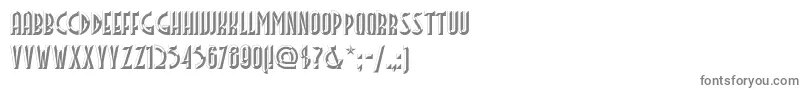 フォントFACETSNF – 白い背景に灰色の文字