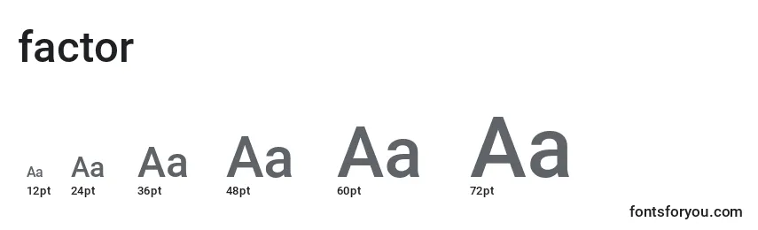 Factor (126303) Font Sizes