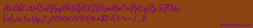 fadelya Font – Purple Fonts on Brown Background