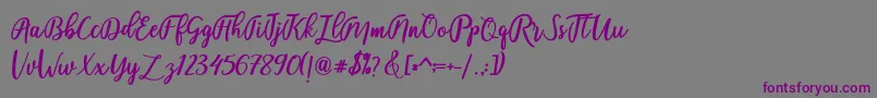 fadelya Font – Purple Fonts on Gray Background