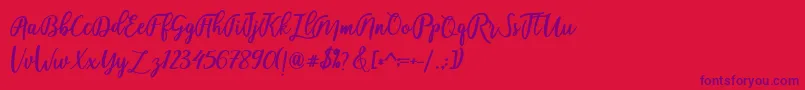 fadelya Font – Purple Fonts on Red Background