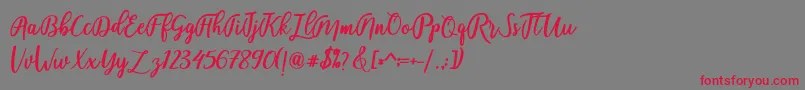 fadelya Font – Red Fonts on Gray Background