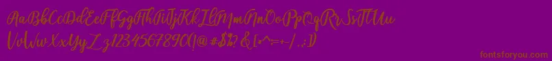 fadelya Font – Brown Fonts on Purple Background