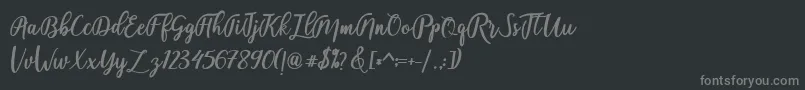 フォントfadelya – 黒い背景に灰色の文字