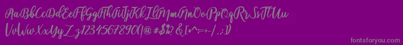 fadelya-Schriftart – Graue Schriften auf violettem Hintergrund