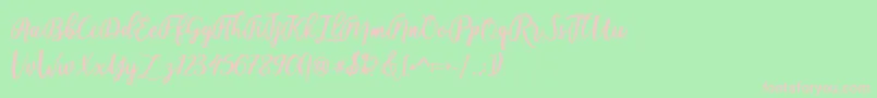 Шрифт fadelya – розовые шрифты на зелёном фоне