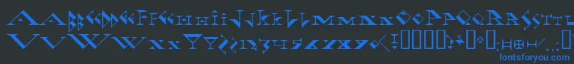 fadgod Font – Blue Fonts on Black Background