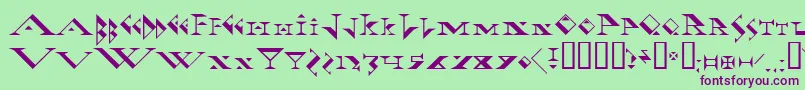 fadgod Font – Purple Fonts on Green Background