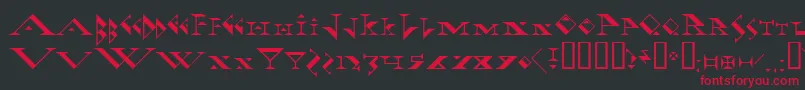 fadgod Font – Red Fonts on Black Background