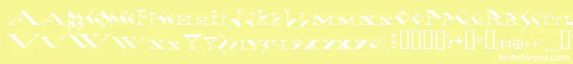 フォントfadgod – 黄色い背景に白い文字
