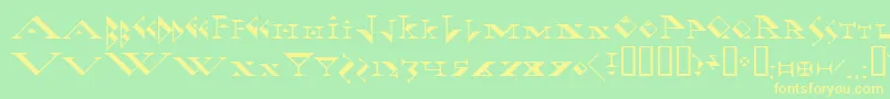 fadgod Font – Yellow Fonts on Green Background