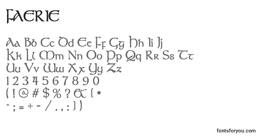 FAERIE (126307) Font – alphabet, numbers, special characters