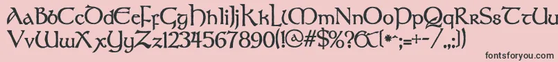 FAERIE Font – Black Fonts on Pink Background