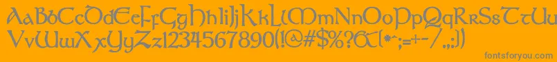 FAERIE Font – Gray Fonts on Orange Background