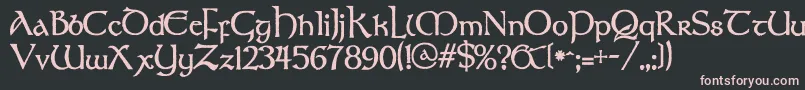 FAERIE Font – Pink Fonts on Black Background