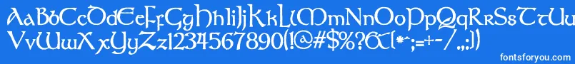 FAERIE Font – White Fonts on Blue Background