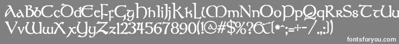 フォントFAERIE – 灰色の背景に白い文字