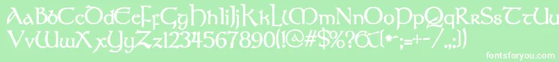 FAERIE Font – White Fonts on Green Background