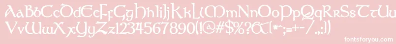 フォントFAERIE – ピンクの背景に白い文字