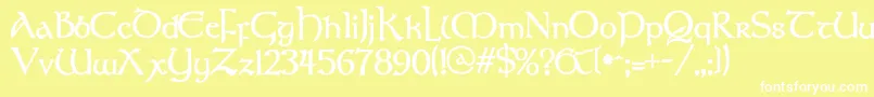 FAERIE Font – White Fonts on Yellow Background