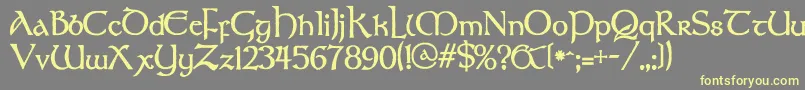 FAERIE Font – Yellow Fonts on Gray Background