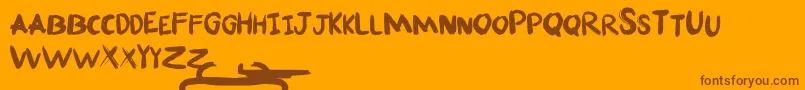 Fafner Free for personal use Only Font – Brown Fonts on Orange Background