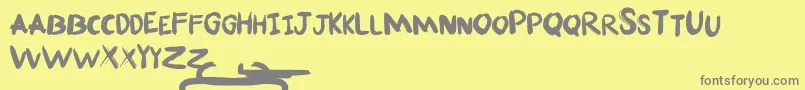 Fafner Free for personal use Only Font – Gray Fonts on Yellow Background