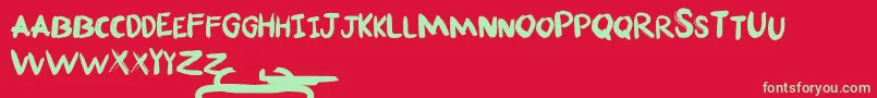 Fafner Free for personal use Only Font – Green Fonts on Red Background