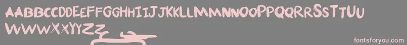 Fafner Free for personal use Only-Schriftart – Rosa Schriften auf grauem Hintergrund