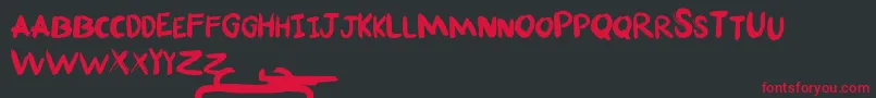 Fafner Free for personal use Only Font – Red Fonts on Black Background