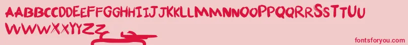 Fafner Free for personal use Only Font – Red Fonts on Pink Background