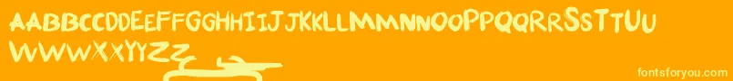 fuente Fafner Free for personal use Only – Fuentes Amarillas Sobre Fondo Naranja