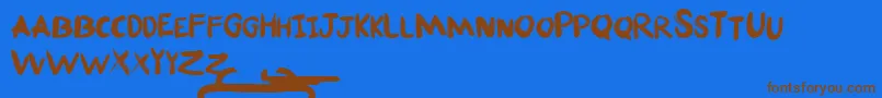 Шрифт Fafner Free for personal use Only – коричневые шрифты на синем фоне