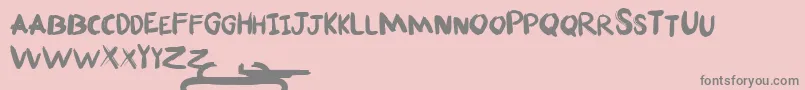 Fafner Free for personal use Only-Schriftart – Graue Schriften auf rosa Hintergrund