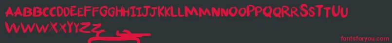 Шрифт Fafner Free for personal use Only – красные шрифты на чёрном фоне