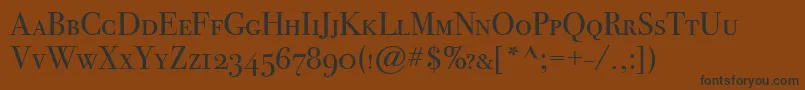 BodoniSvtytwoScItcTtBook Font – Black Fonts on Brown Background