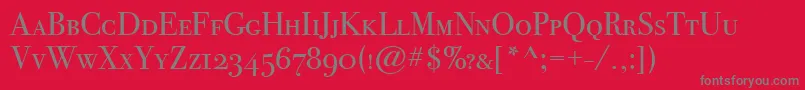 BodoniSvtytwoScItcTtBook Font – Gray Fonts on Red Background