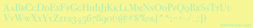 En savoir plus sur la police BodoniSvtytwoScItcTtBook Police BodoniSvtytwoScItcTtBook – polices vertes sur fond jaune