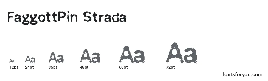 Размеры шрифта FaggottPin Strada