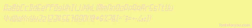 フォントFailed – ピンクのフォント、黄色の背景