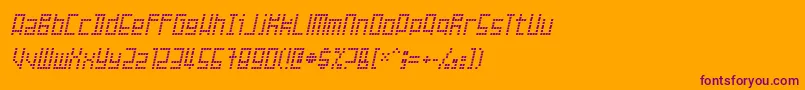 Шрифт Failed – фиолетовые шрифты на оранжевом фоне