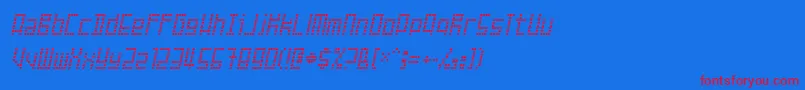 フォントFailed – 赤い文字の青い背景
