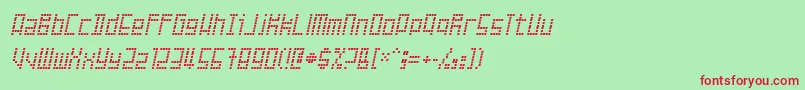 Failed Font – Red Fonts on Green Background