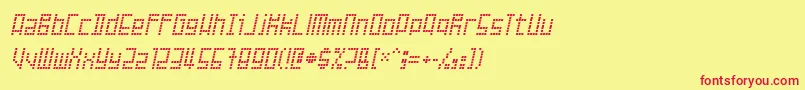 Failed Font – Red Fonts on Yellow Background