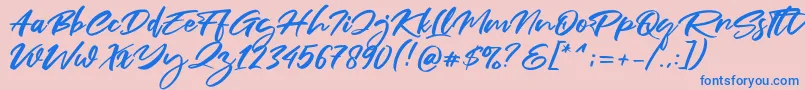 Шрифт Fair Prosper – синие шрифты на розовом фоне