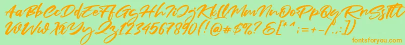 Fair Prosper Font – Orange Fonts on Green Background