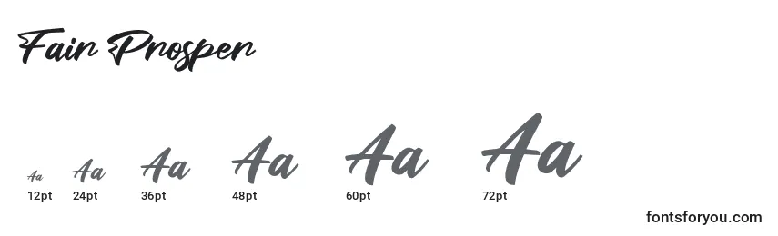 Fair Prosper Font Sizes