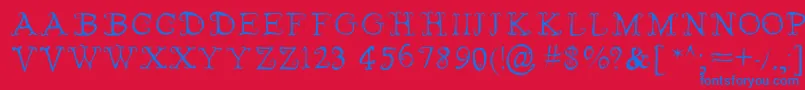 Fairies Wear Boots Font – Blue Fonts on Red Background